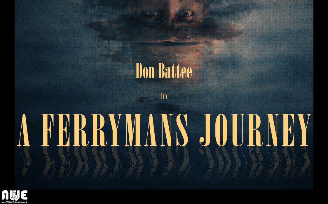 A Ferryman's Journey cinematic title artwork over dark ocean water